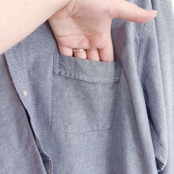 Sedgewick 100% Cotton Gray Button Down Shirt - Picture 6 of 10